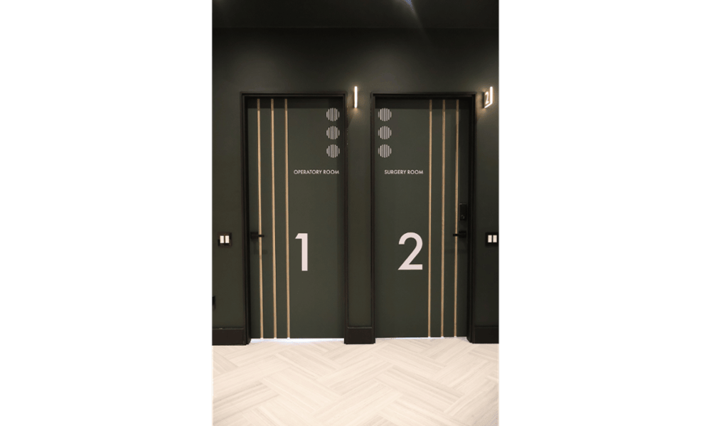 Operatory room and surgery room doors at Smilehaus Newmarket dental office