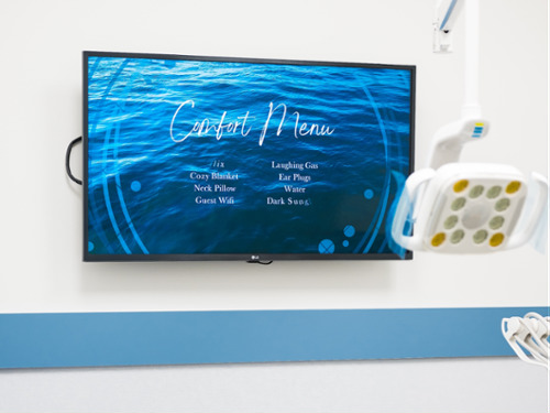 TV in Smilehaus Newmarket treatment room